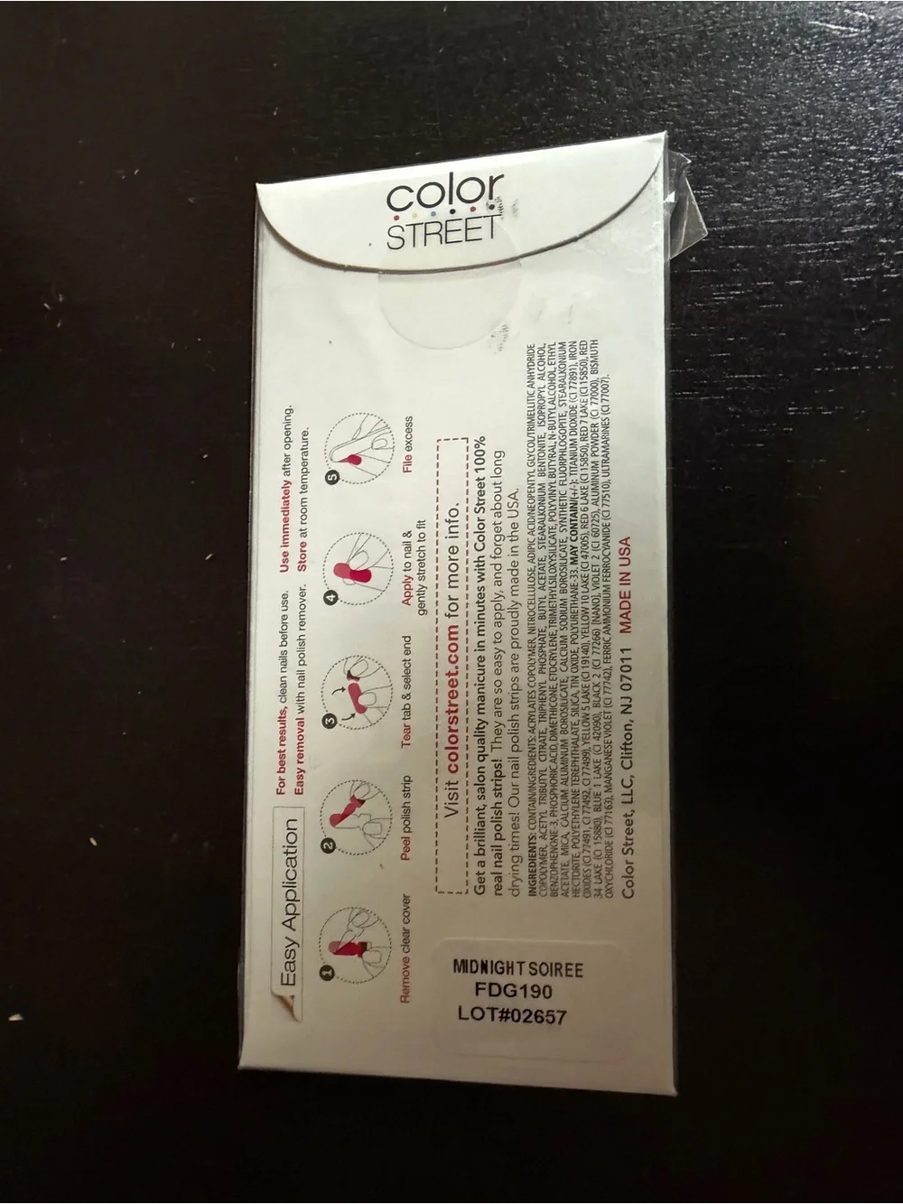 Color Street Midnight Soirée Nail Polish Strips